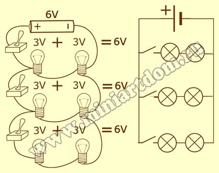 Схема соединения лампочек в гирлянде